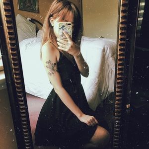 DENITZA BLACK LACE SKATER DRESS (WORN ONCE)